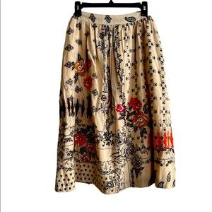 Anthroplogie midi skirt